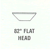 82 degree flat head