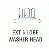 Ext 6 lobe Washer Head